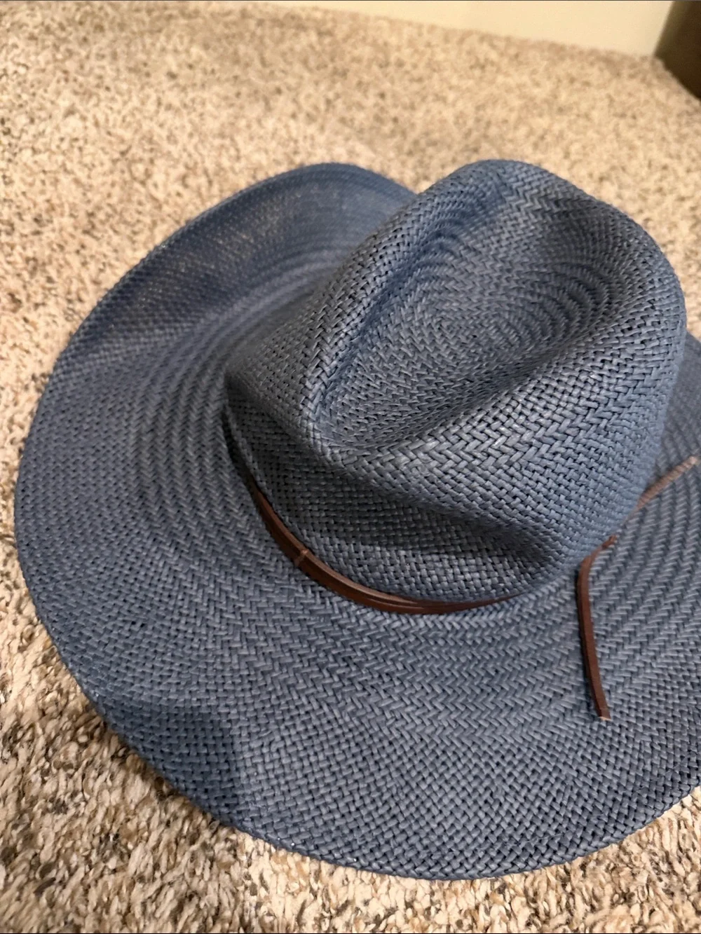 Frye Weston  Trimmed Rancher Hat with Brown Leather Band NWT